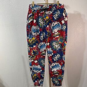 Vibrant Comic Print Men's Joggers